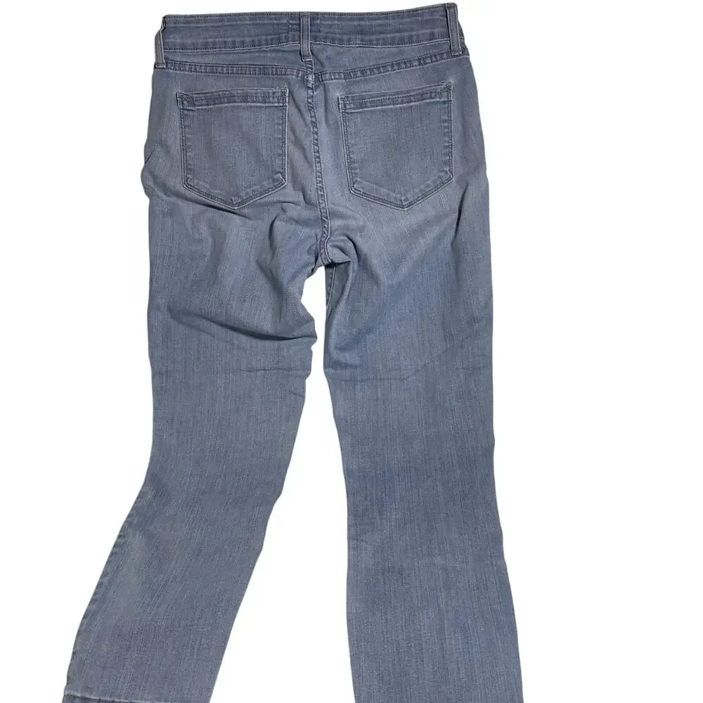 NYDJ Women’s Blue Mid Rise Five Pocket Clarissa Ankle Denim Jeans Size 4